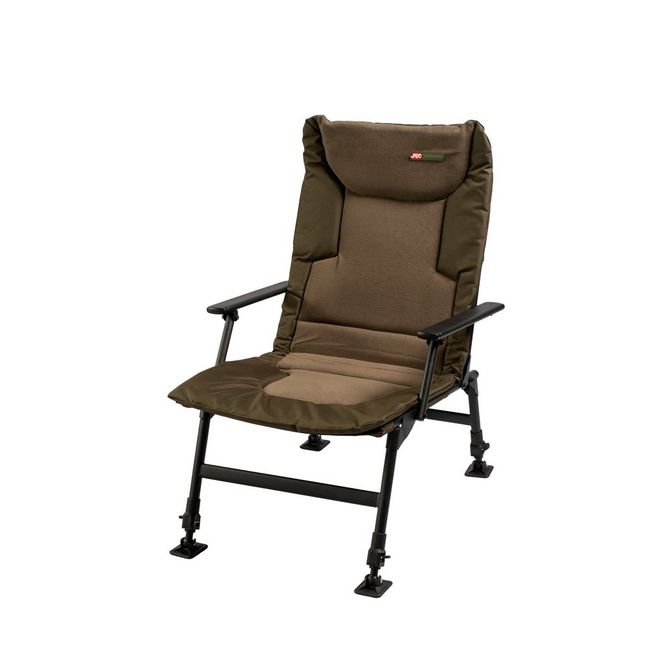 Reclinable Fishing Chair with Arms , Adjustable Legs + Mud Feet